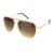 SA106 Gold Rhinestone Trimmed Pilot Sunglasses (gold)
