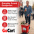 dbest products GoCart, Red Grocery Cart Shopping Laundry Basket on Wheels