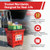 dbest products GoCart, Red Grocery Cart Shopping Laundry Basket on Wheels