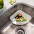 Better Houseware Triangular Kitchen Sink Drain Basket for Food, Sink Food Catcher Basket for Washing Vegetables & Fruits Corner Sink Strainer