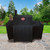 Char-Griller® Durable Polyester Grill and Smoker Cover with Waterproof Material, PVC Lining, and Extendable Design in Black, 46"L x 23"W x 48.5"H, Model 5555