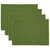 Now Designs Spectrum Placemats Thick Ribbed Cotton, Fir Green, 19x13 inches, Set of 4