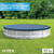 INTEX 28031E Pool Cover: For 12ft Round Metal Frame Pools – Includes Rope Tie – Drain Holes – 10in Overhang – Snug Fit