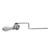 Keeney Manufacturing PP836-70PCPOL Universal Fit Toilet Handle Tank Flush Lever, Decorative Faucet Style for Front, Side, or Angle Mount, 1 set, Porcelain and Chrome