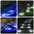AGPTEK Solar Driveway Lights 12 Pack, 2 Colors in 1 Outdoor Solar Deck Dock Marine Waterproof LED Driveway Marker Security Lights for Outside Pathway,Boat Dock,Step,Walkway,Path,Garden (Blue & White)