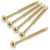 Cauldham Bright Brass Wood Screws #9 x 3 Inch for Door Hinges - 25 Pack