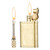 2 in 1 Lighetr Permanent Match Antique Style Flint Wheel Kerosene Lighter with Permanent Match (Brass)