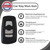 MagiUSA Car Key Stun Gun Flashlight LED tazer Alarm 3 in 1 Self Defense Tools kit Less Lethal SOS Personal Alarm, Silver