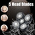 3PCS Shaver Replacement Blades Compatible with Freedom Bald Men Head Shaver Kit,5 Blade for Bald Men Head and Face Electric Razor Replacement