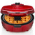Chefman Anti-Overflow Belgian Waffle Maker w/Shade Selector, Temperature Control Mess Free Moat, Round Iron w/Nonstick Plates & Cool Touch Handle, Measuring Cup Included, Red Chefman Anti-Overflow Belgian Waffle Maker w/Shade Selector, Temperature Control Mess Free Moat, Round Iron w/Nonstick Plates & Cool Touch Handle, Measuring Cup Included, Red