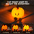 Dylviw Pumpkin Night Light, Cute LED Lamp, Silicone Dimmable Nursery Nightlight for Kids, Silicone Rechargeable Bedside Touch Lamp, Funny Office Desk and Halloween Decor for Woman and Kids