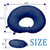 ongfuwu BBL Pillow After Surgery for Butt to Sleep, Brazilian Butt Lift Recovery Post Surgery Pillow for Sitting Sleeping Driving, Donut Pillow for Woman Lumbar Back Cushion Seat (Blue)