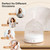 Lecdura Glass Essential Oil Diffuser, 200ml Ultrasonic Aroma Diffusers with Glass Reservoir Dome & White Plastic Base Lock Color Auto-Off Timer 7 Color Light for Home Office Bedroom Yoga
