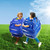 ZHUYNXIR 2 PC Sumo Balls for Kids, Kids Bumper Bounce Balls, Kid Sumo Balls, Lawn Game Ball for Child Outdoor Team Gaming Play, 24 inch, Blue+Blue.