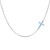 DAOCHONG S925 Sterling Silver Jewelry Sideways Cross Created Turquoise Choker Necklace 14 inches to 18 inches