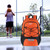 WOLT | Basketball Backpack Large Sports Bag with Separate Ball Holder & Shoes Compartment, Best for Basketball, Soccer, Volleyball, Swim, Gym, Travel (Orange)