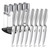 Aiheal Steak Knives Set of 8 with Clear Acrylic Stand, Stainless Steel Steak Knife Set, Sharp Micro-Serrated Steak Knives, Easy to Store