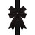 Meseey 6 Pieces Cabinet Bows Large Black Velvet Ribbons Cabinet Door Bows for Thanksgiving Fall Haloween Christmas Party (Black)