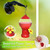 Ermete Window Bird Feeder with Strong Suction Cups, Large View Clear Feeder, Seed Tray, 13in x 5.5in x 4.2in for Outside (Mini Red)
