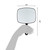 ForPro Professional Collection Premium Hand Mirror with Handle, 6.3" W x 9.6" L, Multi-Purpose Handheld Mirror with Distortion-Free Reflection, Black