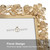 GIFTY GIFTY Square Spring Blossom Photo Frame / 3.5x3.5 In | For Vertical Display on Tabletops | Perfect for Home Decor, Wedding, Vacation, Graduation, Or Any Milestone Photos (Gold)
