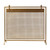 Deco 79 Metal Suspended Grid Style Netting Single Panel Fireplace Screen with Bolted Detailing, 38" x 9" x 36", Copper