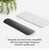 HumanCentric Wrist Rest Pad for Apple Magic Keyboard & Tenkeyless Keyboards, Ergonomic Wrist Support in Space Gray Aluminum with Black Vegan Leather