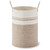 VIPOSCO Large Laundry Hamper, Tall Woven Rope Storage Basket for Blanket, Toys, Dirty Clothes in Living Room, Bathroom, Bedroom - 72L Brown & White
