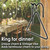 12-inch Triangle Dinner Bell with Hanger & Call Striker Ringer Outdoor Bell Wall Mounted Bell Metal Bell Wrought Iron Country Bell for Home Barn School Church Playground, Corrosion Resistance