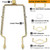 8 9 10 11 12 inch Lamp Shade Harp Holder, ALUCSET Adjustable Lamp Harp Kit, Fit Both Standard Lamp Rod and E14 E26 E27 Light Base UNO Fitter Adapter Converter Finial Set, Lampshade Bracket