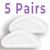 GMS Optical 2.0mm Regular Thickness / 15mm Medium Length - Air Cushion Adhesive Anti-Slip Contour Nose Pads - for Eyeglasses, Sunglasses, and Glasses - Reduces Soreness (5 Pair)(Clear)