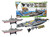 33 Inch Aircraft Carrier Toy with Soldiers Military Vehicles (18 Fighter Jets + 2 Destroyer Ship Combo)