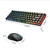 Snpurdiri 60% Wireless Gaming Keyboard and Mouse Combo,LED Backlit Rechargeable 2000mAh Battery,Small Membrane But Mechanical Feel Keyboard + Popular RGB Mice for Gaming,Business Office