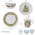 Fitz and Floyd St. Nicholas Gold Banded Holiday 16 Piece Dinnerware Set, Service for 4 Fitz and Floyd St. Nicholas Gold Banded Holiday 16 Piece Dinnerware Set, Service for 4