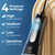 Water Flosser Cordless Pick for Teeth, 4 Modes, Gentle on Gums, Removes Plaque & Food Particles, B. WEISS High-Power, Rechargeable & Waterproof Oral Irrigator; 6 Tips Included, Black