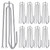 60PCS Stainless Steel Drapery Hook and Pin for Pleated Drapes 4 Prongs Pinch Pleat Clips Traverse Pleater 4 End Curtain Hangers for Window Door Bathroom Curtain