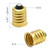 Qjaiune 10 Pack E14 to E12 Adapter Converter, European to Candelabra Reducer, Pure Copper Light Adapter Socket Bulb Adapter, Golden Lamp Adapter