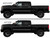 SlickMod Chrome Delete Blackout Vinyl Overlay for 2014-2019 GMC Sierra 1500 2500 3500 Window Trim (1. Window Trim, Gloss Black)