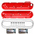 Red Valve Cover Set Left & Right Compatible with Silverado Sierra Express Savana Avalanche Suburban Trailblazer Tahoe Yukon Escalade Camaro Corvette CTS-V Firebird 4.8L 5.3L 5.7L 6.0L 6.2L 1999-2008
