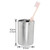 ZZLZX Stainless Steel Toothbrush Cup Holder Round Metal Tumbler Cup for Bathroom Vanity Countertops Rinsing, Drinking, Storing Dental Accessories and Organizing Makeup Brushes