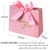 24Pack Small Thank You Party Favor Bags Treat Boxes with Rose Red Bow Ribbon, Pink Pattern Paper Gift Bags Bulk for Wedding Baby Shower Business Party Supplies