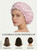 Aquior Shower Caps, Reusable Shower Cap for Women, Double Layer Waterproof Bonnet Hair Cap, Large Size for All Hair Lengths,for Girls Spa Home Salon Use (Pink Cloud)