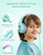 Nabevi Kids Headphones with Microphone, Over-Ear Headphones for Kids with Sharing Function, 85dB/94dB Safe Volume Limit, Wired Headphone for Children, Kid Headset for School, Tablet, Travel, Green