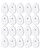 20-Pack TENS Unit Replacement Pads, Long-Lasting Snap Electrodes for 50 Times of Use per Pad, Latex-Free TENS Pads Set Compatible with TENS EMS Devices Using 3.5mm Button Lead Wires