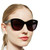 MARE AZZURO Cat Eye Reading Sunglasses Women Oversized Square Sunglasses Readers 0 1.0 1.25 1.5 1.75 2.0 2.25 2.5 2.75 3.0 3.5 (Black, 0.00)