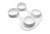 OPTEGO Flip Top Contact Lens Cases, Flat Bed, Deep Well, 12/Pack, White