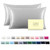 Silk Pillow Cases 2 Pack Soft Breathable and Sliky King Size Pillow Cases Set of 2,Natural Mulberry Silk Pillowcase Set of 2 for Hair and Skin with Hidden Zipper (Silver Grey,20"X 36",2pcs)