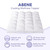 ABENE Queen Size Mattress Topper for Back Pain Relief, Extra Thick Mattress Pad Pillowtop, Soft Plush Mattress Cover Bed Topper with Deep Pocket, Overfilled Down Alternative Filling, White