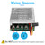 PWM DC Motor Speed Controller, DC 10V-55V / Rated 60A / Max 100A Brush Motor Stepless Speed Controller with LED Display & Forward-Brake-Reverse Switch & Ajustable Potentiometer