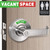 VACANTSPACE Vacant or in-Use Bathroom Indicator Privacy Handle Lock with Extra Large Window, Commercial ANSI Grade 2, for All Women Men Restrooms, Stainless Steel